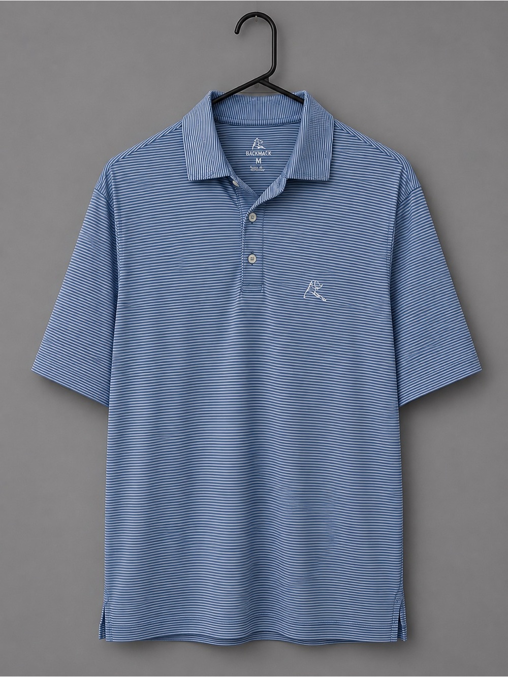 Rhoback striped performance polo